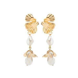 Zara ginkgo pearl drop earrings $10